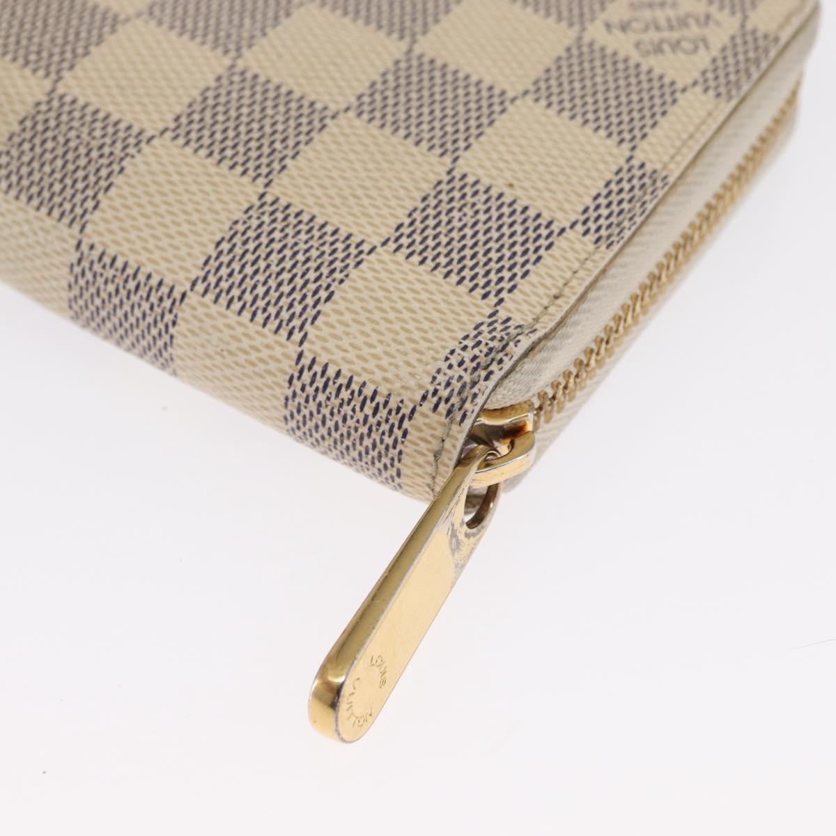 LOUIS VUITTON Damier Azur Zippy Wallet Long Wallet N60019 LV Auth am10637