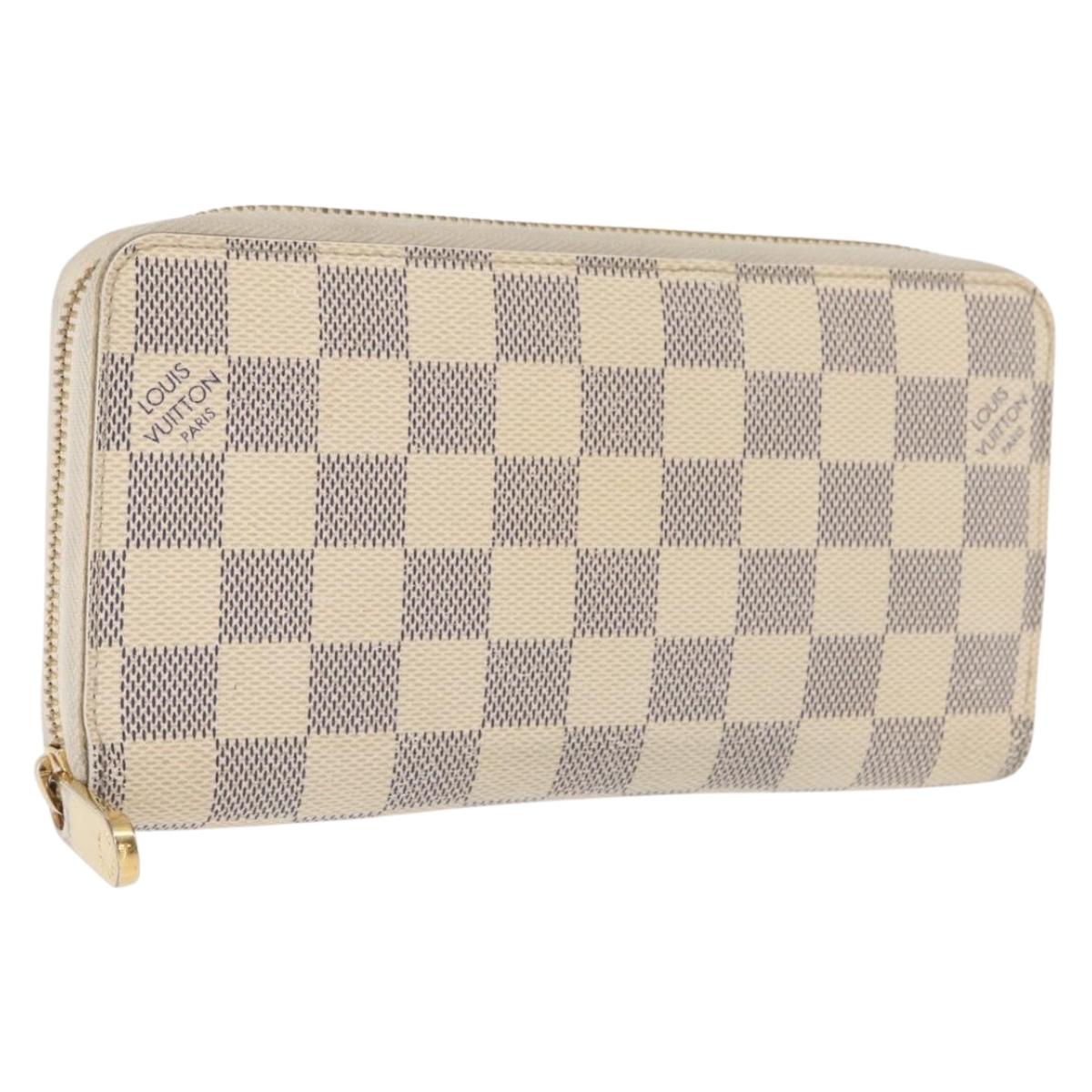 LOUIS VUITTON Damier Azur Zippy Wallet Long Wallet N60019 LV Auth am10637
