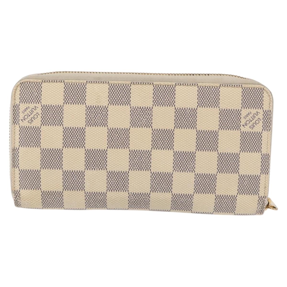 LOUIS VUITTON Damier Azur Zippy Wallet Long Wallet N60019 LV Auth am10637