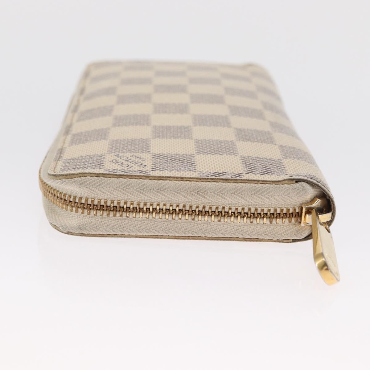 LOUIS VUITTON Damier Azur Zippy Wallet Long Wallet N60019 LV Auth am10637