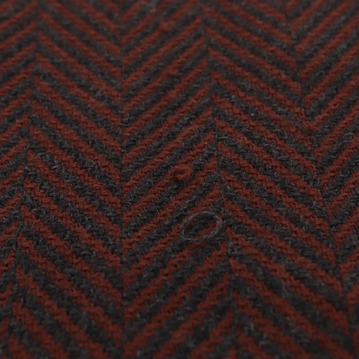 FENDI Zucca Scarf Wool Brown Black Auth am10646