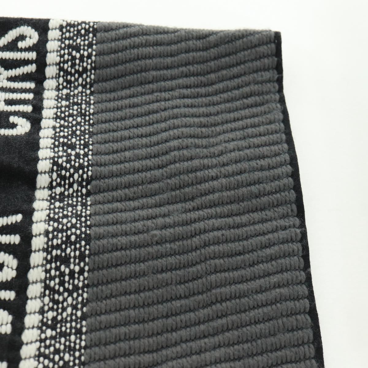 Christian Dior Oblique Big Scarf Wool Black Auth am10653V