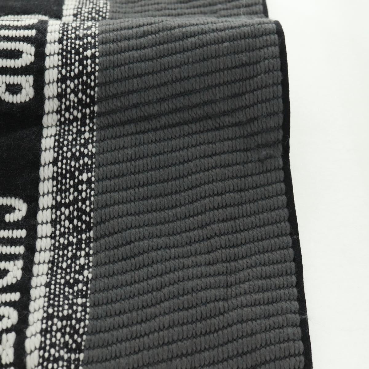 Christian Dior Oblique Big Scarf Wool Black Auth am10653V