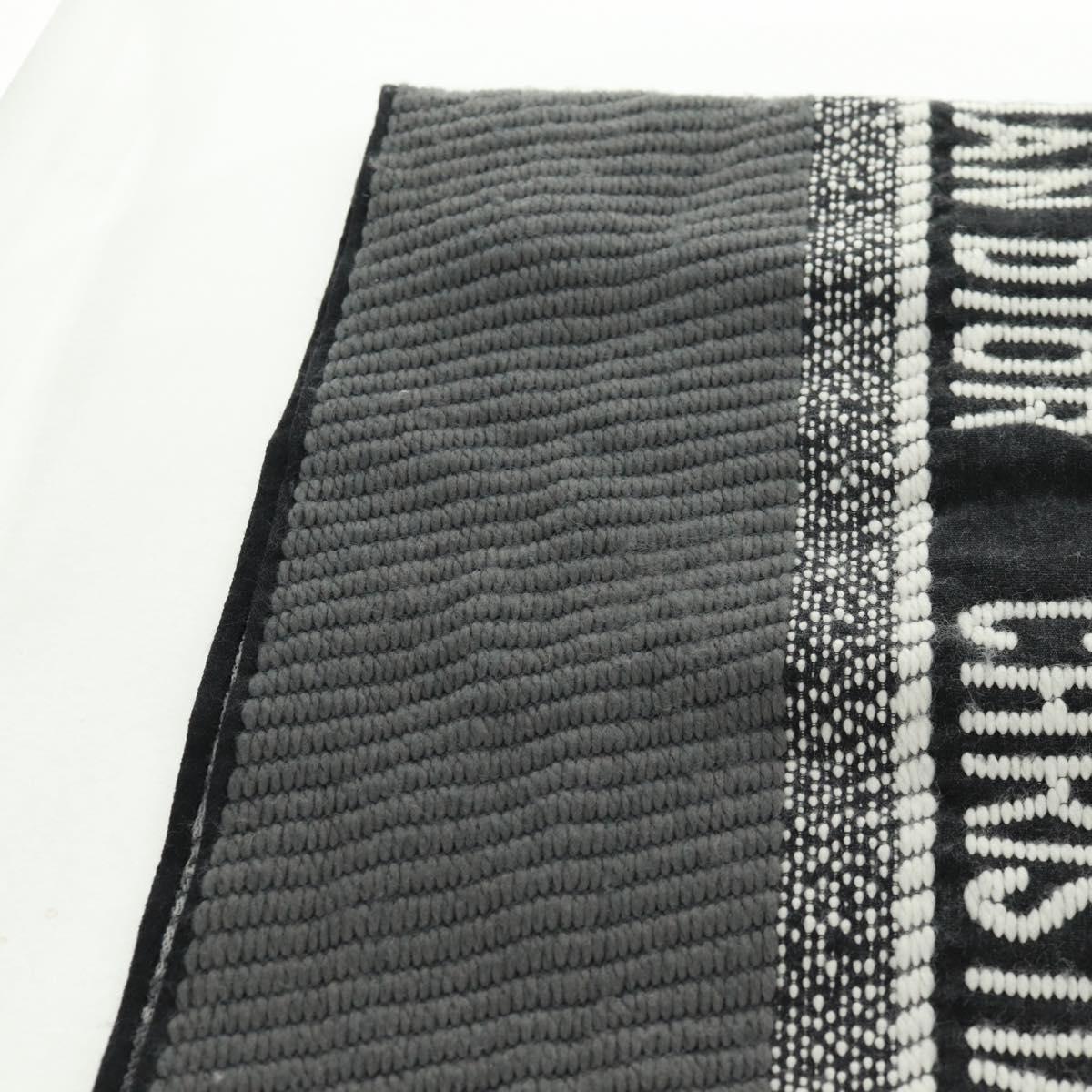 Christian Dior Oblique Big Scarf Wool Black Auth am10653V