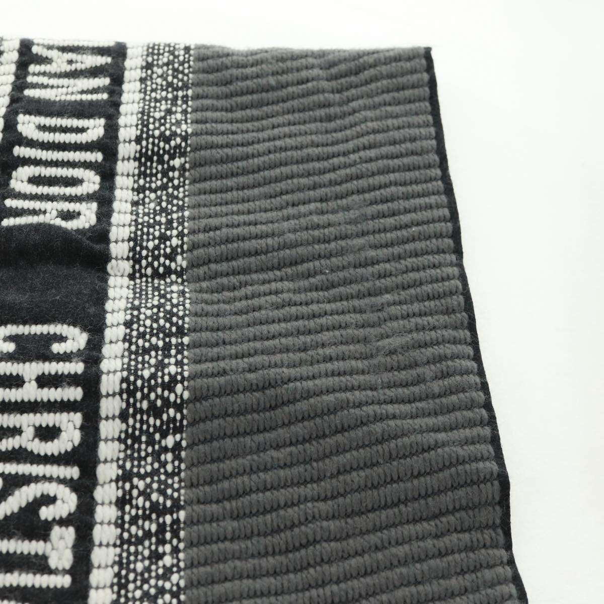 Christian Dior Oblique Big Scarf Wool Black Auth am10653V