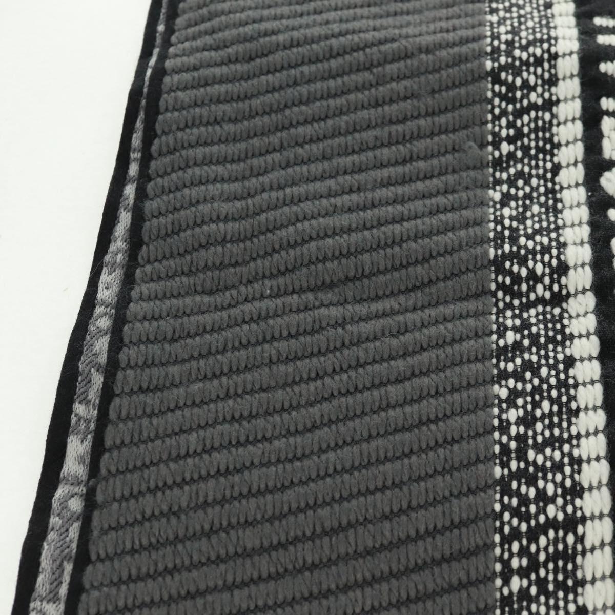 Christian Dior Oblique Big Scarf Wool Black Auth am10653V