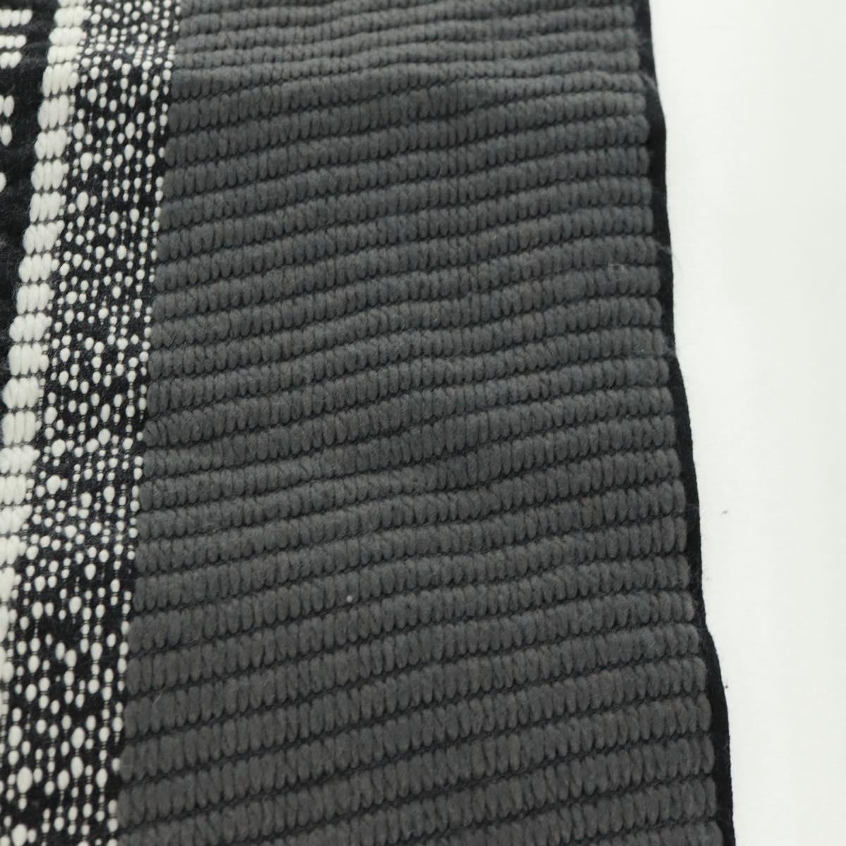 Christian Dior Oblique Big Scarf Wool Black Auth am10653V