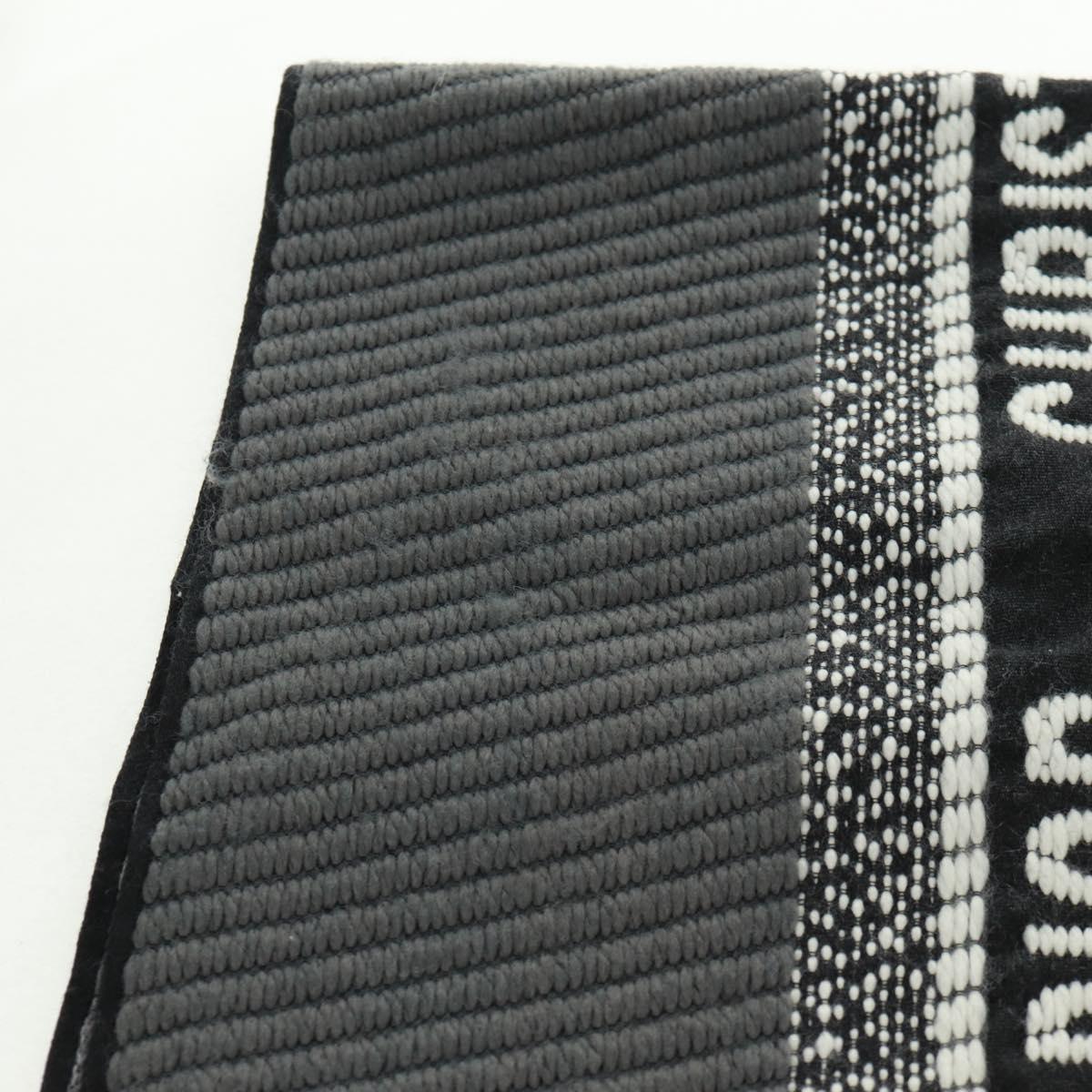 Christian Dior Oblique Big Scarf Wool Black Auth am10653V