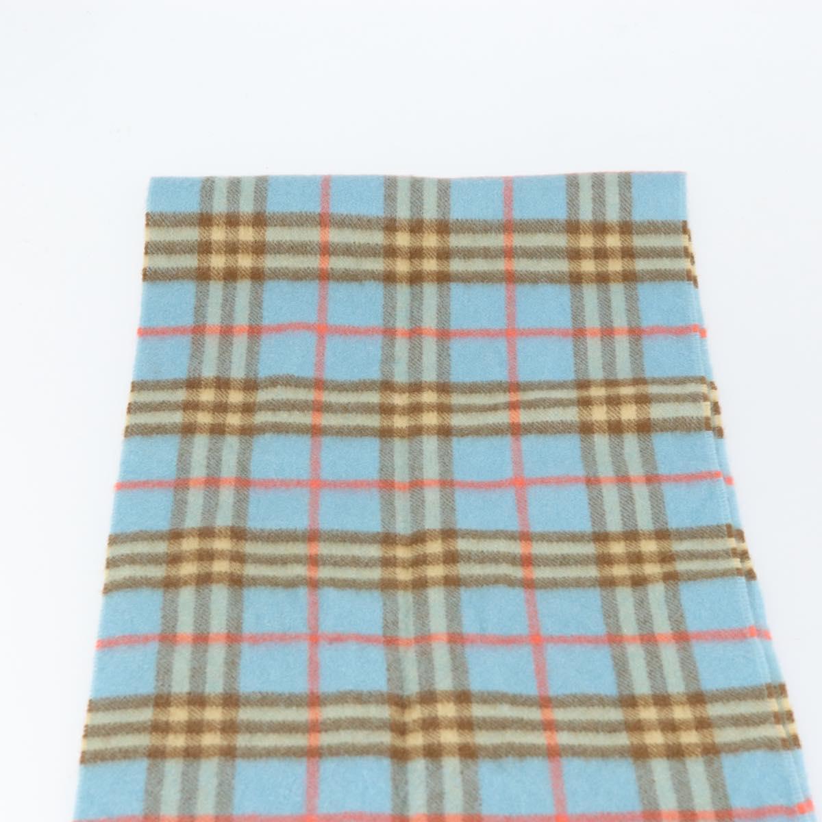Burberrys Nova Check Scarf Cashmere Light Blue Auth am10659
