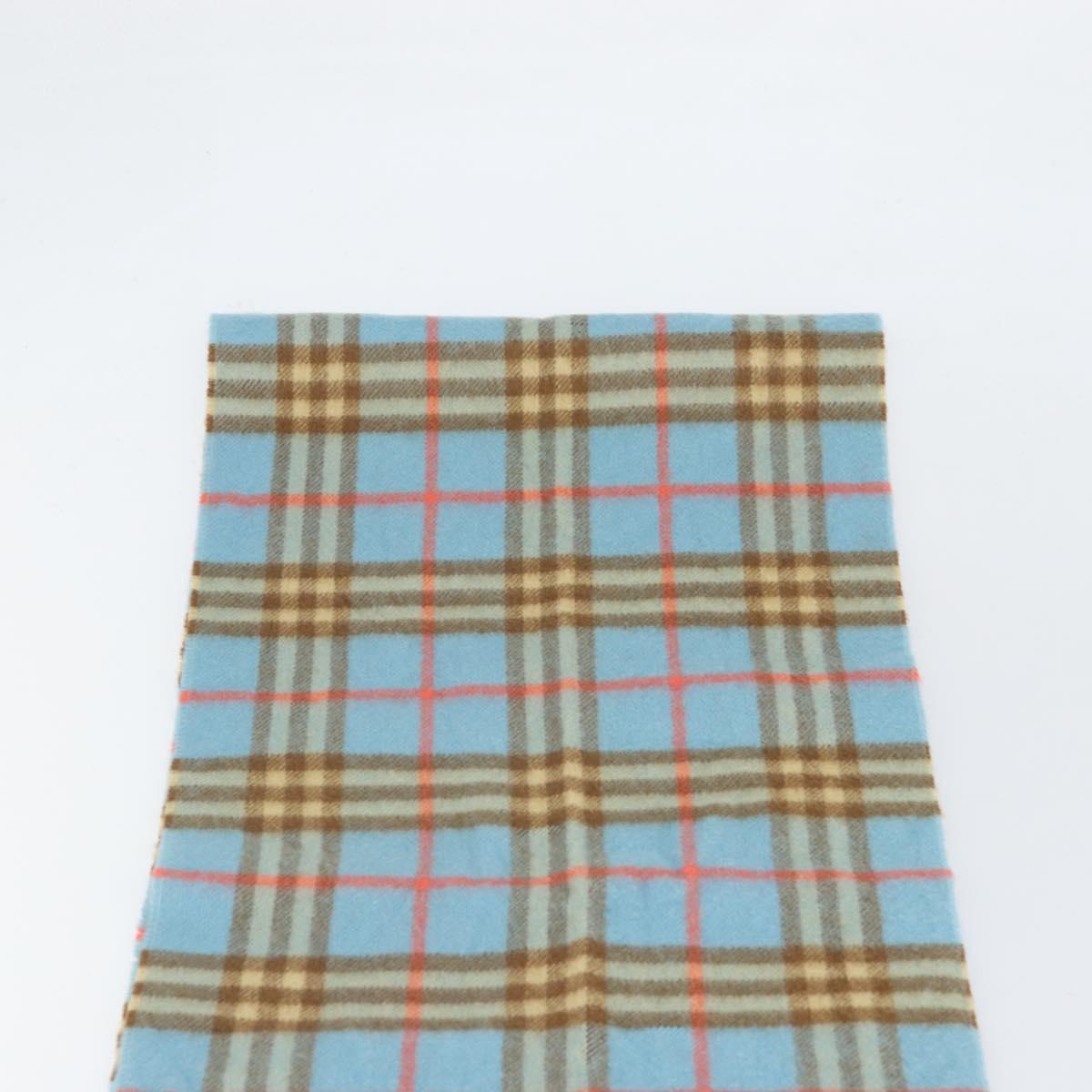 Burberrys Nova Check Scarf Cashmere Light Blue Auth am10659