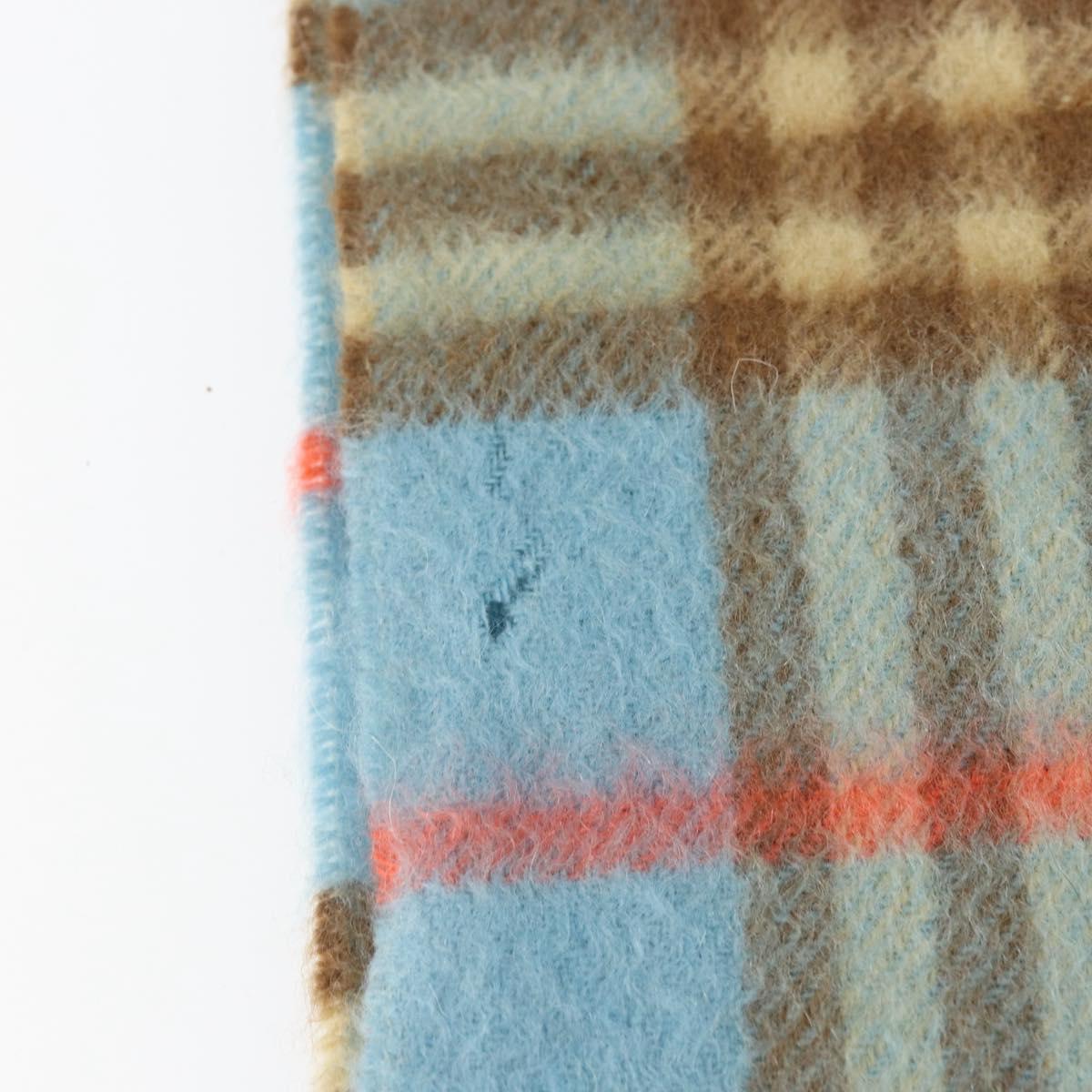 Burberrys Nova Check Scarf Cashmere Light Blue Auth am10659