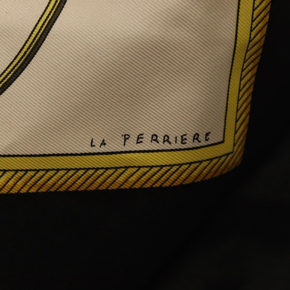 HERMES Carre 90 Scarf ""COSTUMES CIVILS ACTUELS"" Silk Black Auth am10668