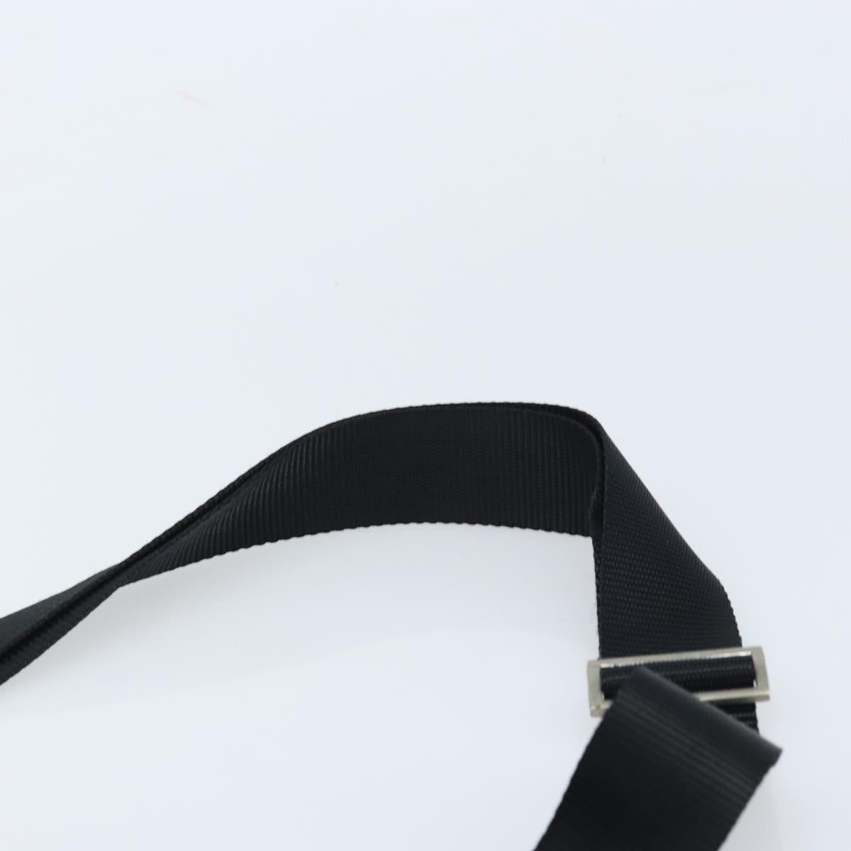 PRADA Shoulder Bag Nylon Black Silver Auth am10675
