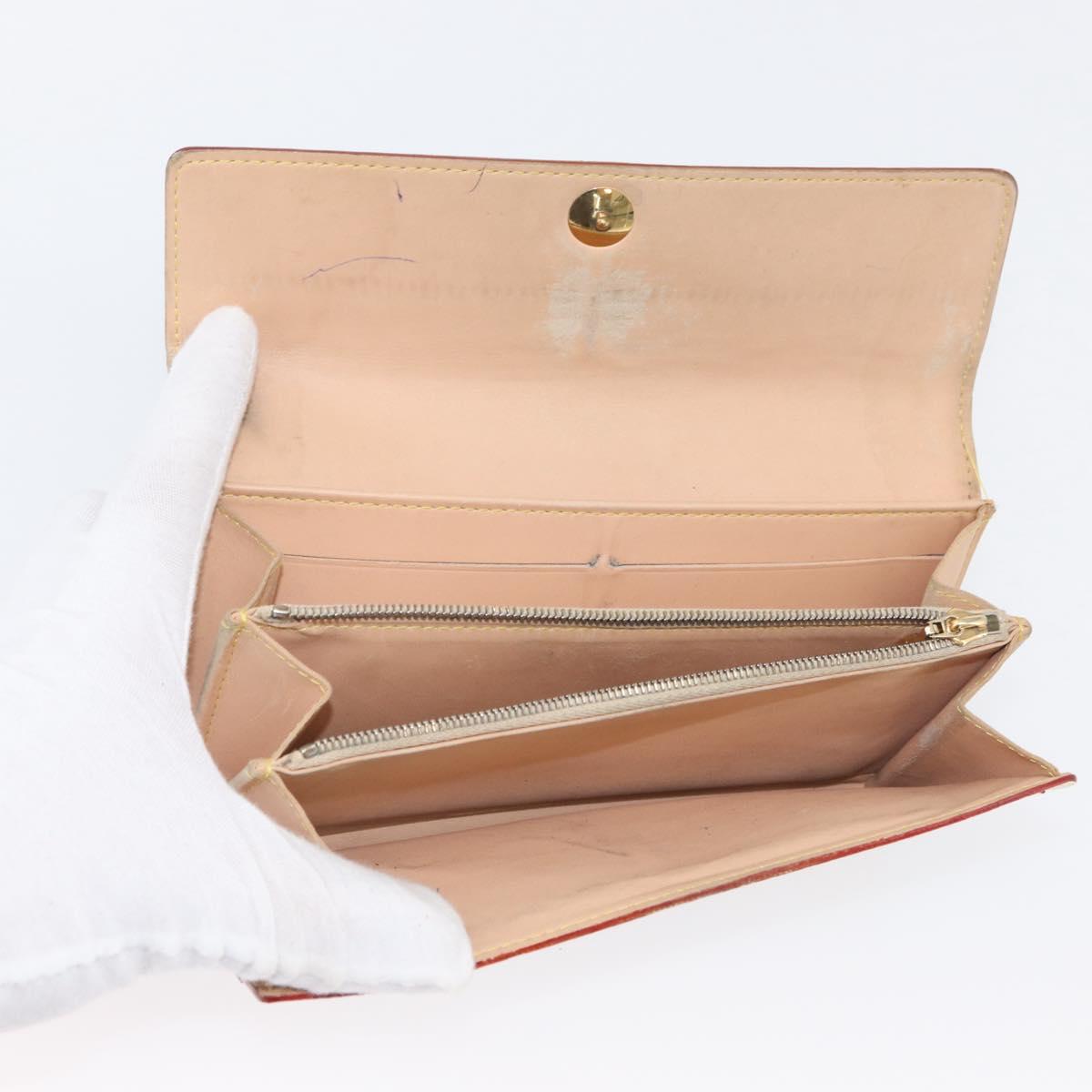 LOUIS VUITTON Multicolor Portefeuille Sarah Long Wallet 2 Set White Auth am10676