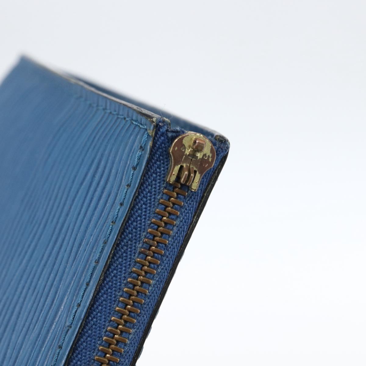 LOUIS VUITTON Epi Pochette Accessoires Pouch Blue M52985 LV Auth am10677