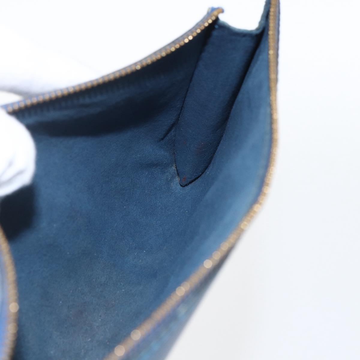 LOUIS VUITTON Epi Pochette Accessoires Pouch Blue M52985 LV Auth am10677