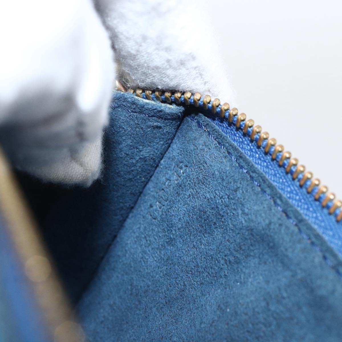 LOUIS VUITTON Epi Pochette Accessoires Pouch Blue M52985 LV Auth am10677