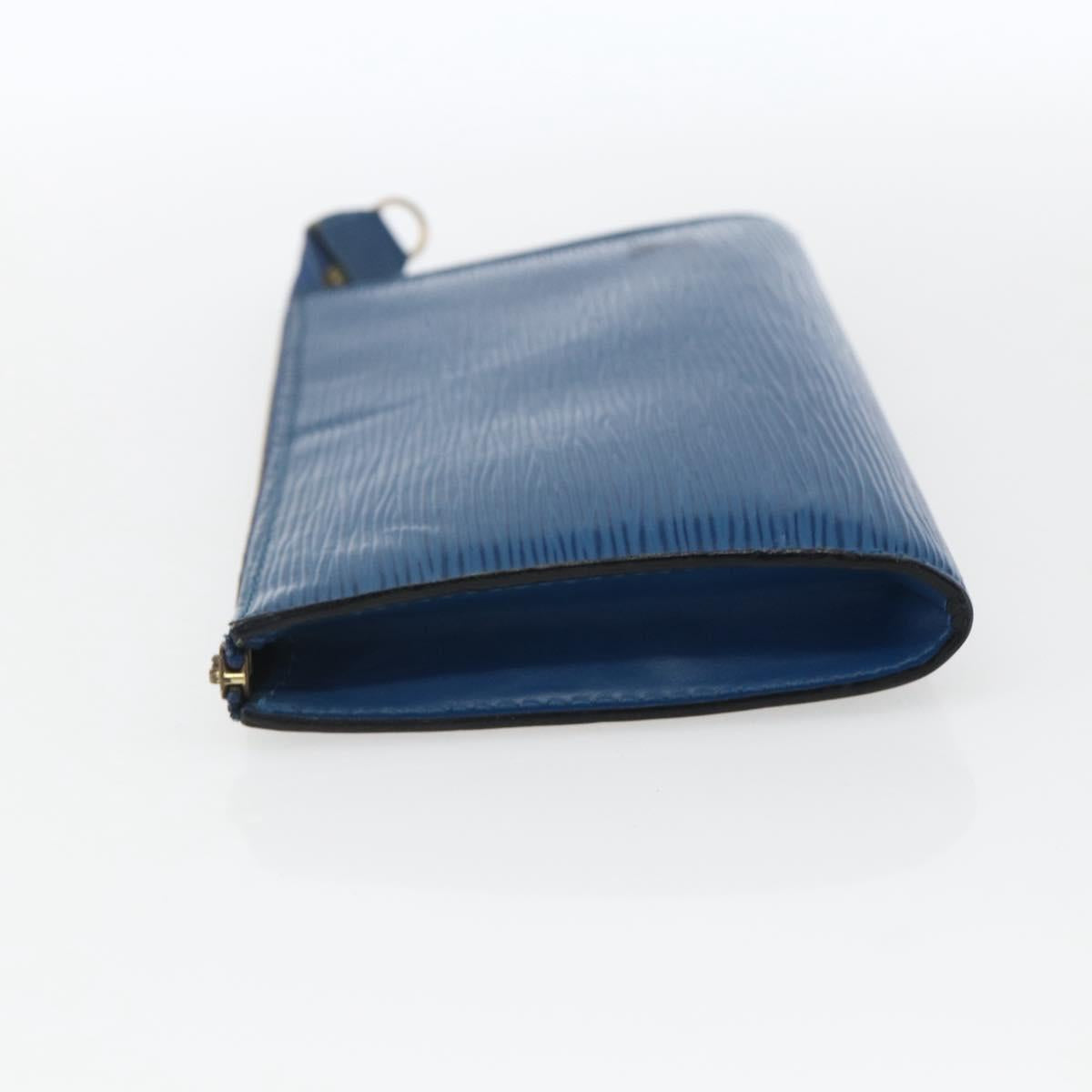 LOUIS VUITTON Epi Pochette Accessoires Pouch Blue M52985 LV Auth am10677