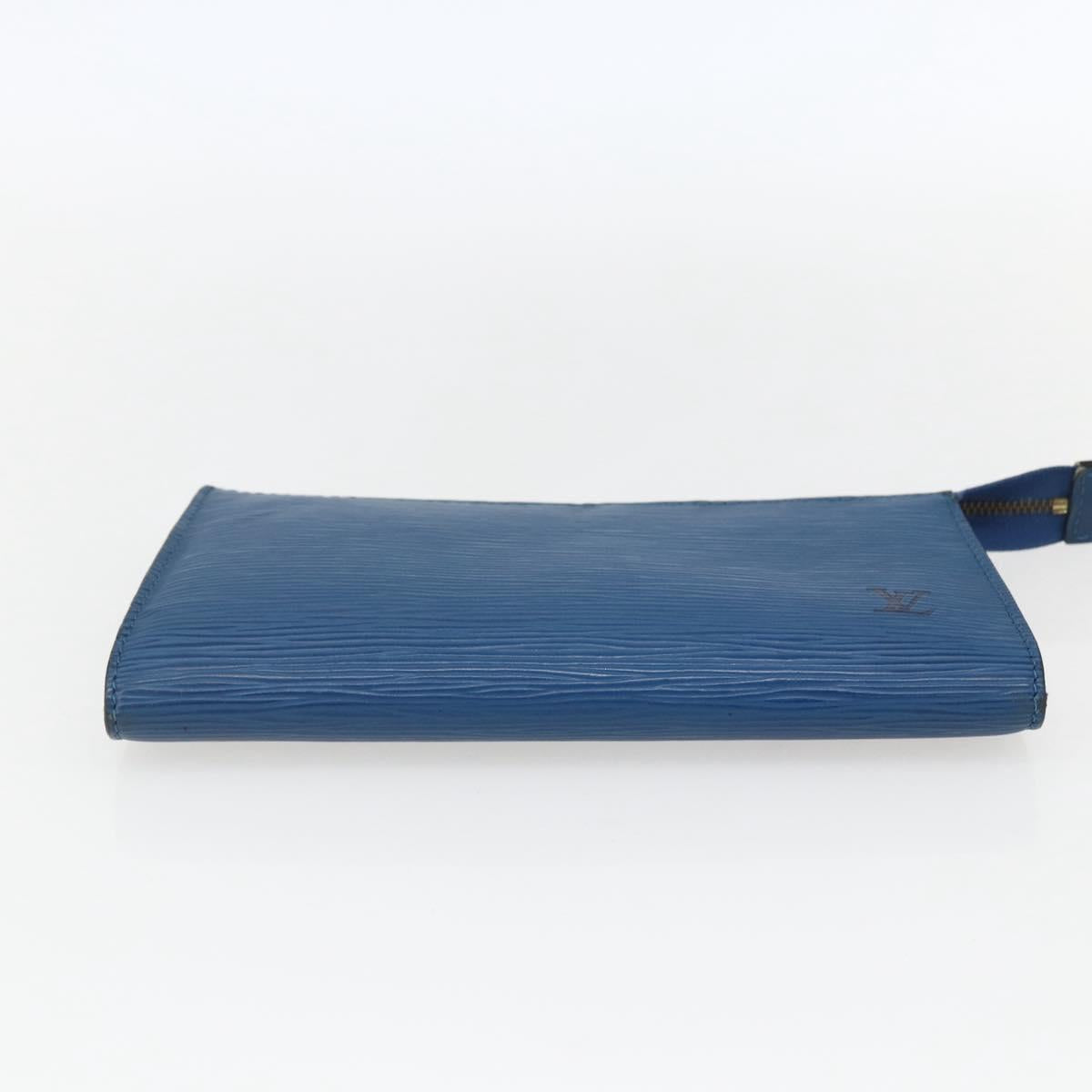 LOUIS VUITTON Epi Pochette Accessoires Pouch Blue M52985 LV Auth am10677