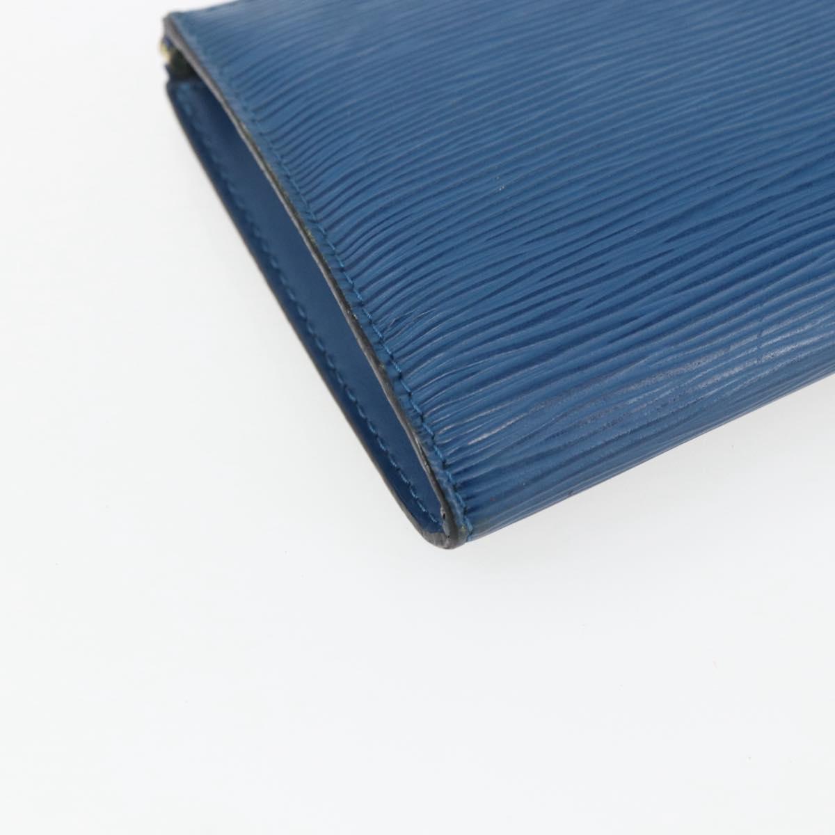 LOUIS VUITTON Epi Pochette Accessoires Pouch Blue M52985 LV Auth am10677