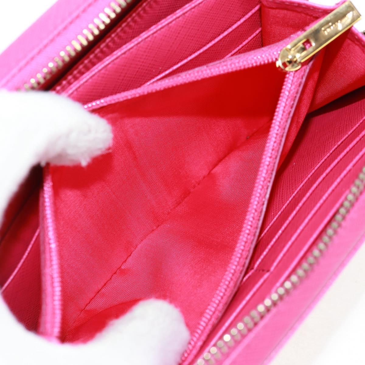 Salvatore Ferragamo Gancini Round Long Wallet Leather Pink Gold Auth am10679V