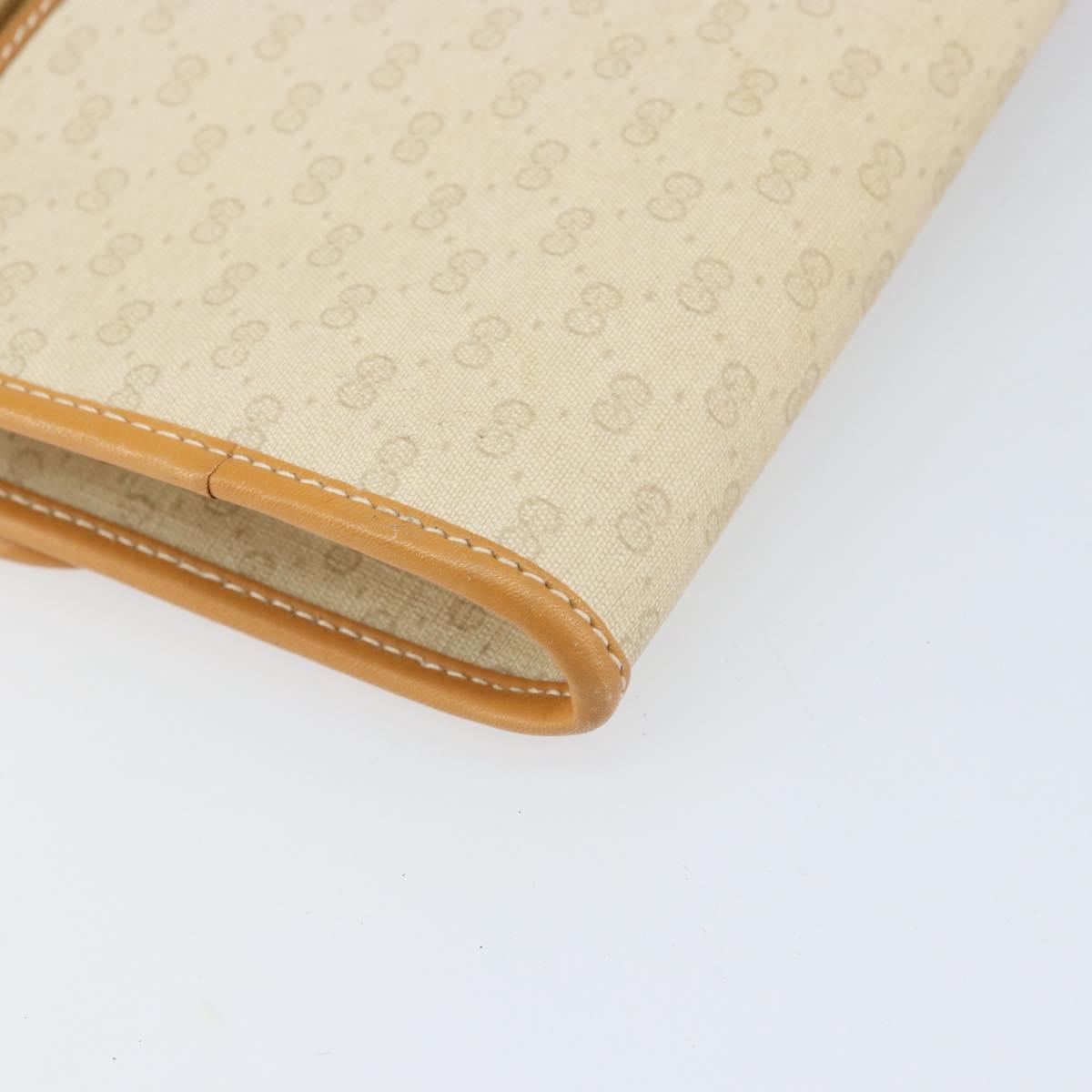 GUCCI Micro GG Supreme Shoulder Bag PVC Ivory Gold Auth am10690