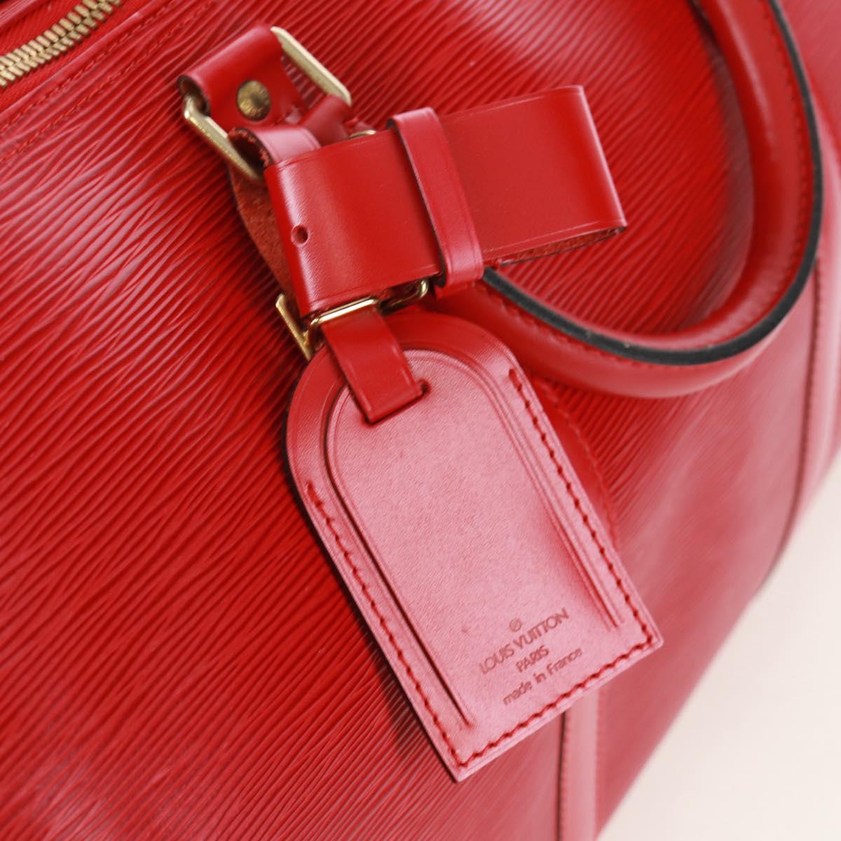 LOUIS VUITTON Epi Keepall 50 Boston Bag Red M42967 LV Auth am10702V