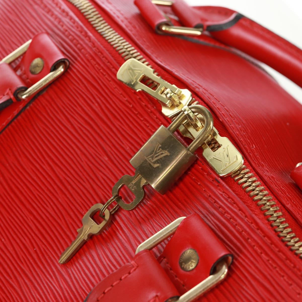 LOUIS VUITTON Epi Keepall 50 Boston Bag Red M42967 LV Auth am10702V