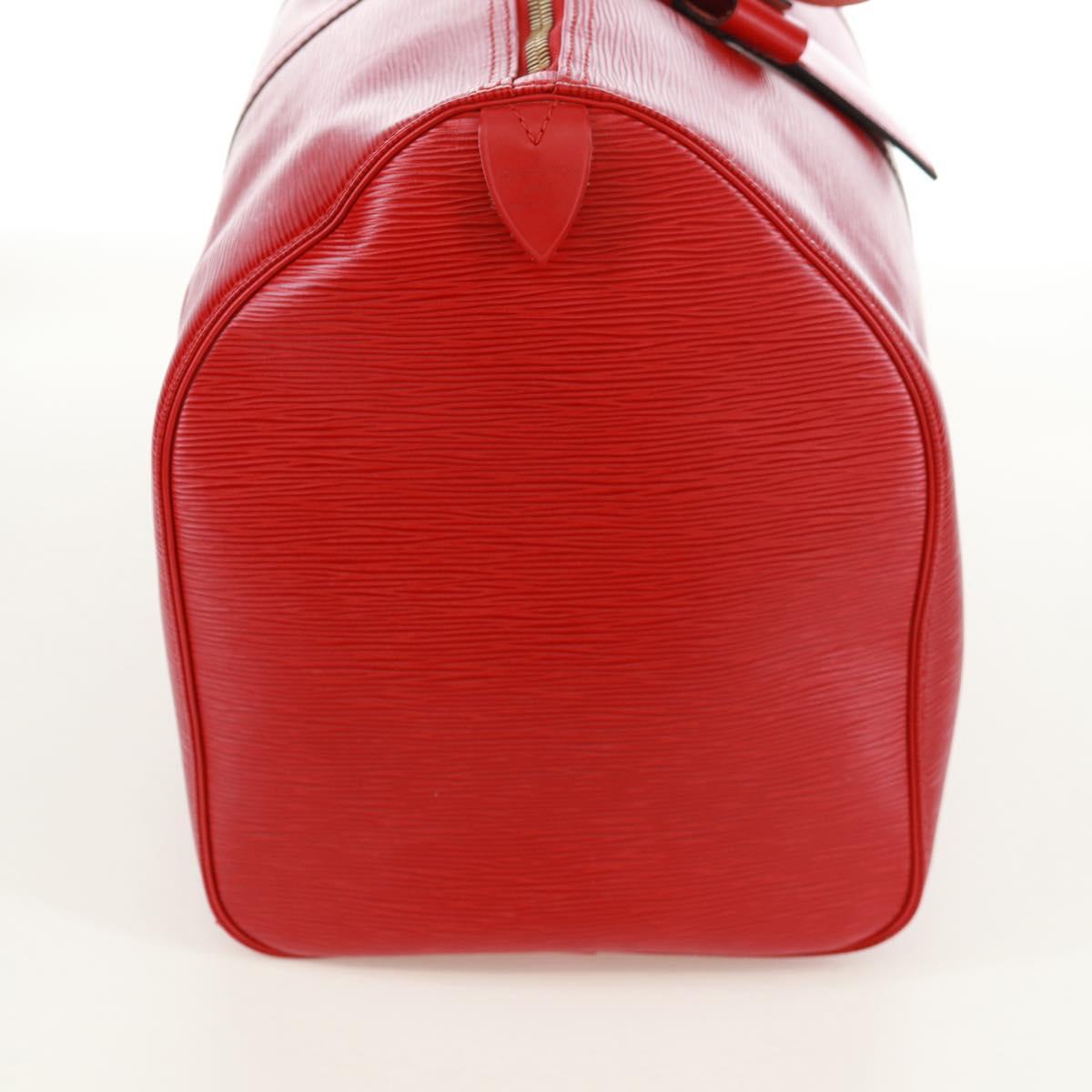 LOUIS VUITTON Epi Keepall 50 Boston Bag Red M42967 LV Auth am10702V