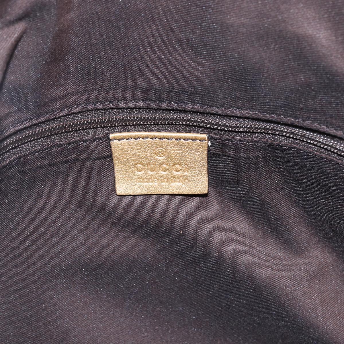 GUCCI GG Crystal Shoulder Bag Coated Canvas Gold 203257 Auth am10706