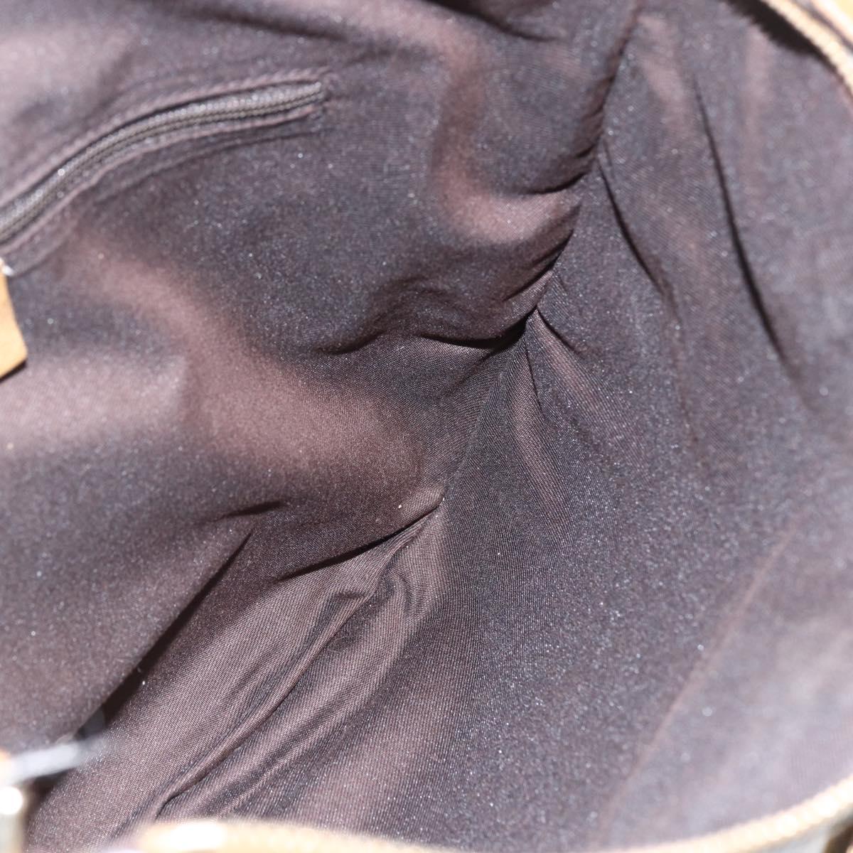 GUCCI GG Crystal Shoulder Bag Coated Canvas Gold 203257 Auth am10706