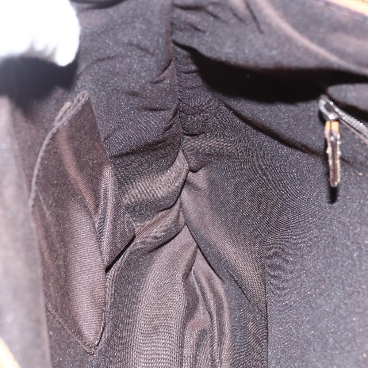 GUCCI GG Crystal Shoulder Bag Coated Canvas Gold 203257 Auth am10706