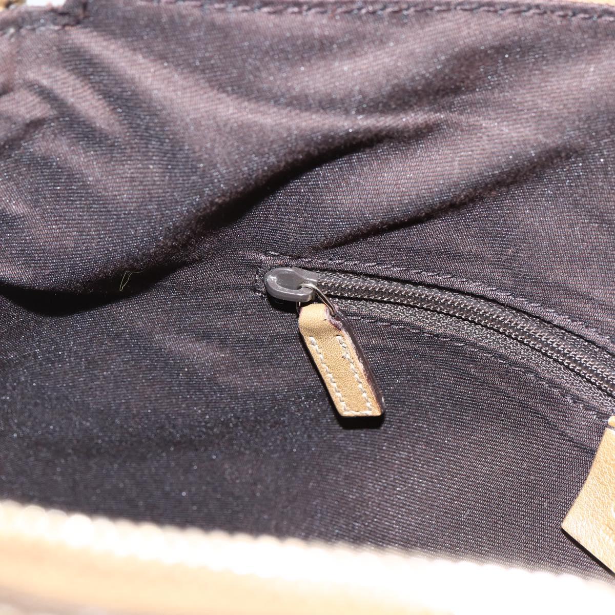 GUCCI GG Crystal Shoulder Bag Coated Canvas Gold 203257 Auth am10706