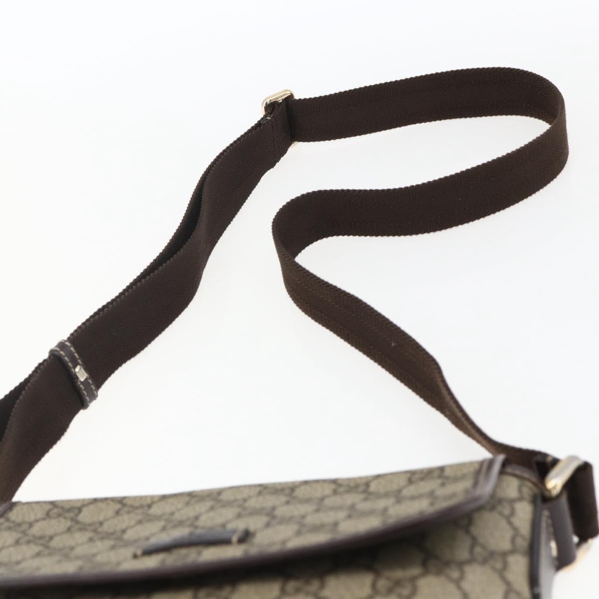 GUCCI GG Supreme Shoulder Bag PVC Beige Gold 223666 Auth am10708