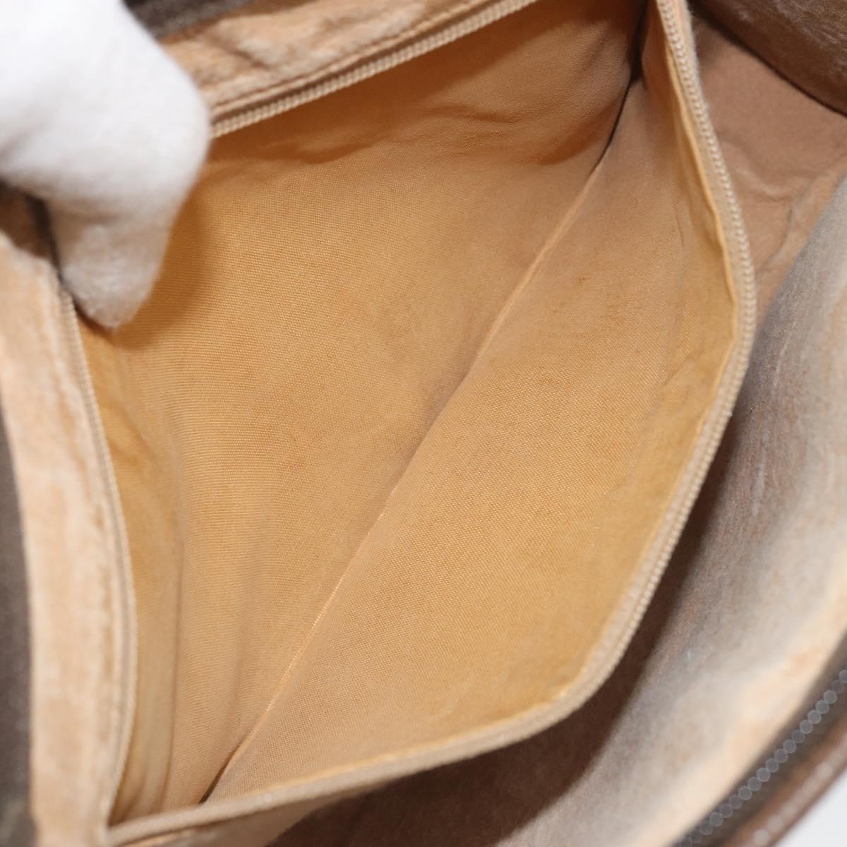 GUCCI GG Supreme Clutch Bag PVC Beige Gold 97 01 037 Auth am10731