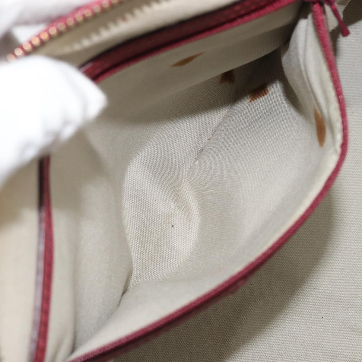 BURBERRY Nova Check Hand Bag Canvas Beige Silver Auth am10733A