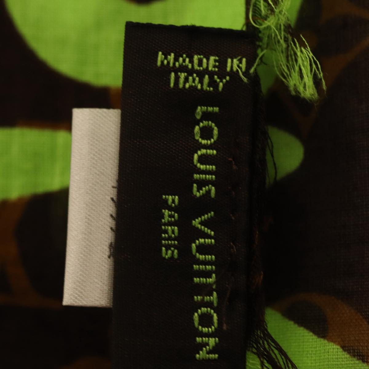 LOUIS VUITTON Monogram Graffiti Scarf Green LV Auth am10736SV