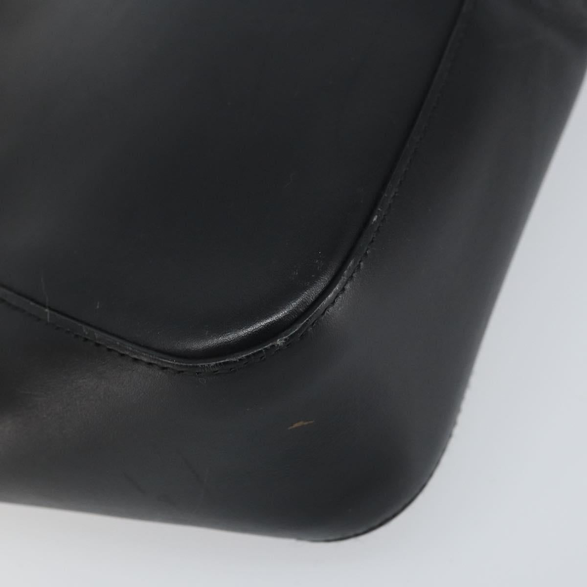 GUCCI Sherry Hand Bag Leather outlet Black Silver 000 0860 Auth am10737