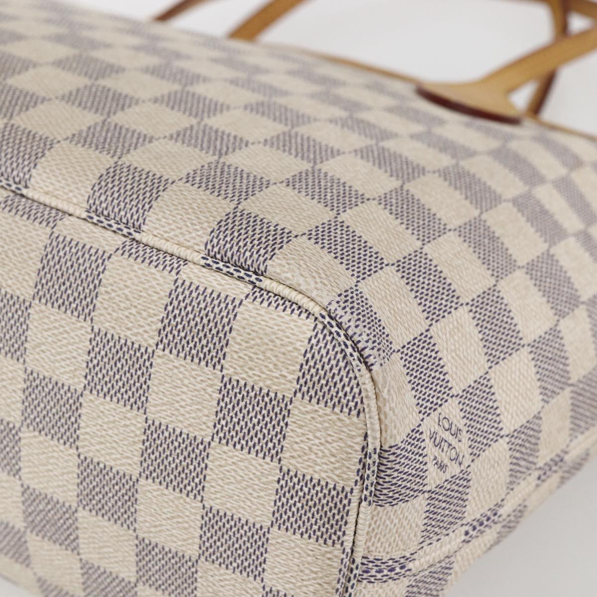 LOUIS VUITTON Damier Azur Neverfull PM Tote Bag N41362 LV Auth am10745