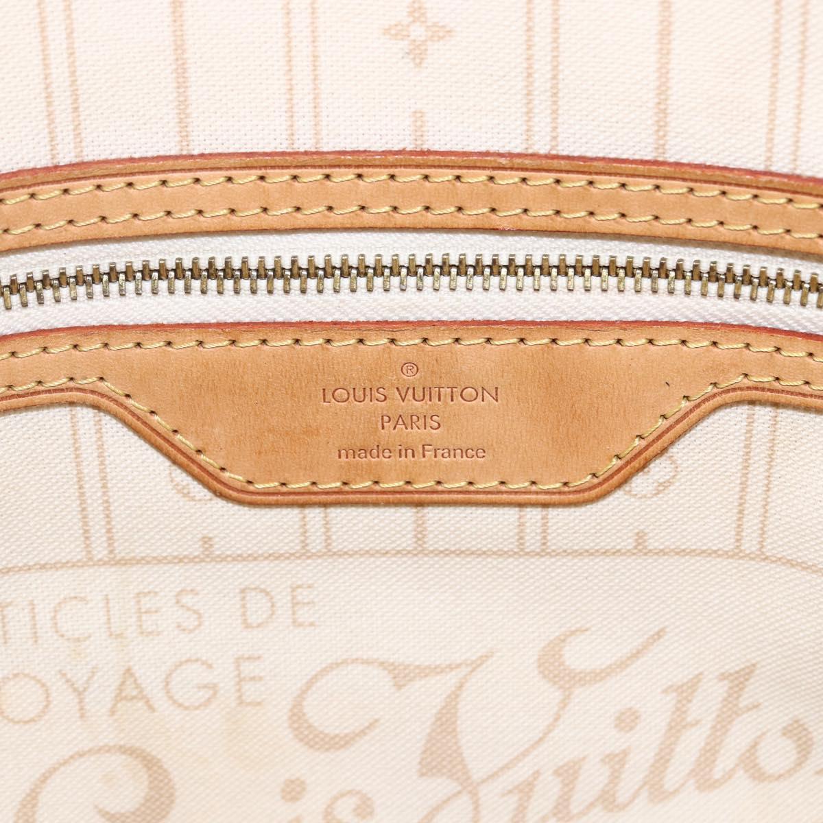 LOUIS VUITTON Damier Azur Neverfull PM Tote Bag N41362 LV Auth am10745