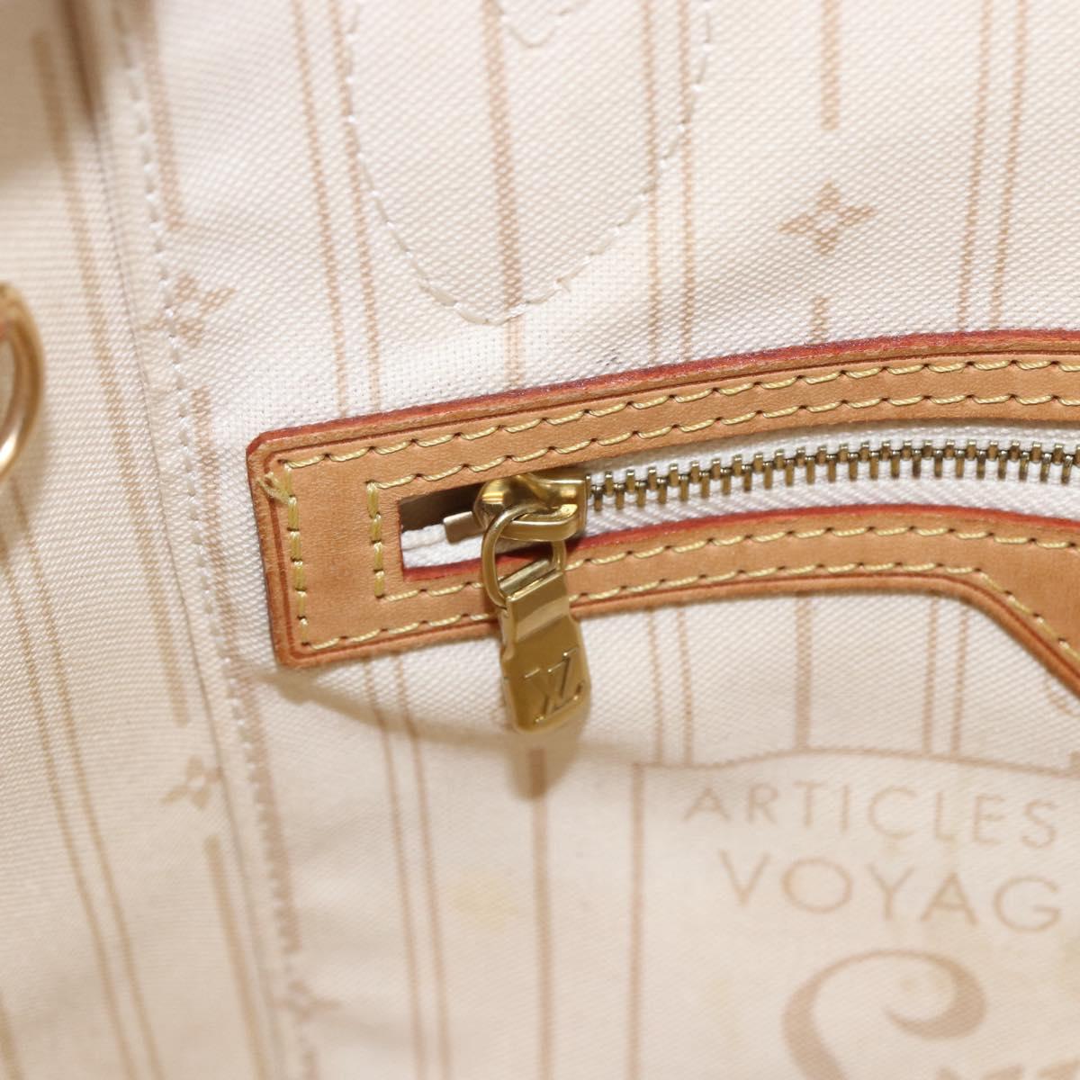 LOUIS VUITTON Damier Azur Neverfull PM Tote Bag N41362 LV Auth am10745