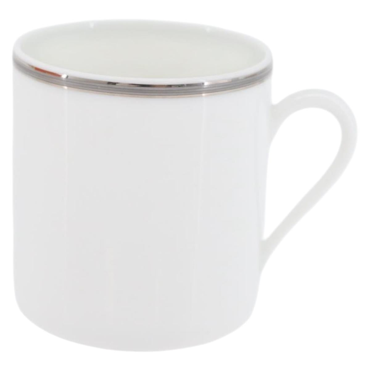 HERMES Schoendunkle Platinum Cup and Saucer Set of 2 Pottery Auth am10750SAV