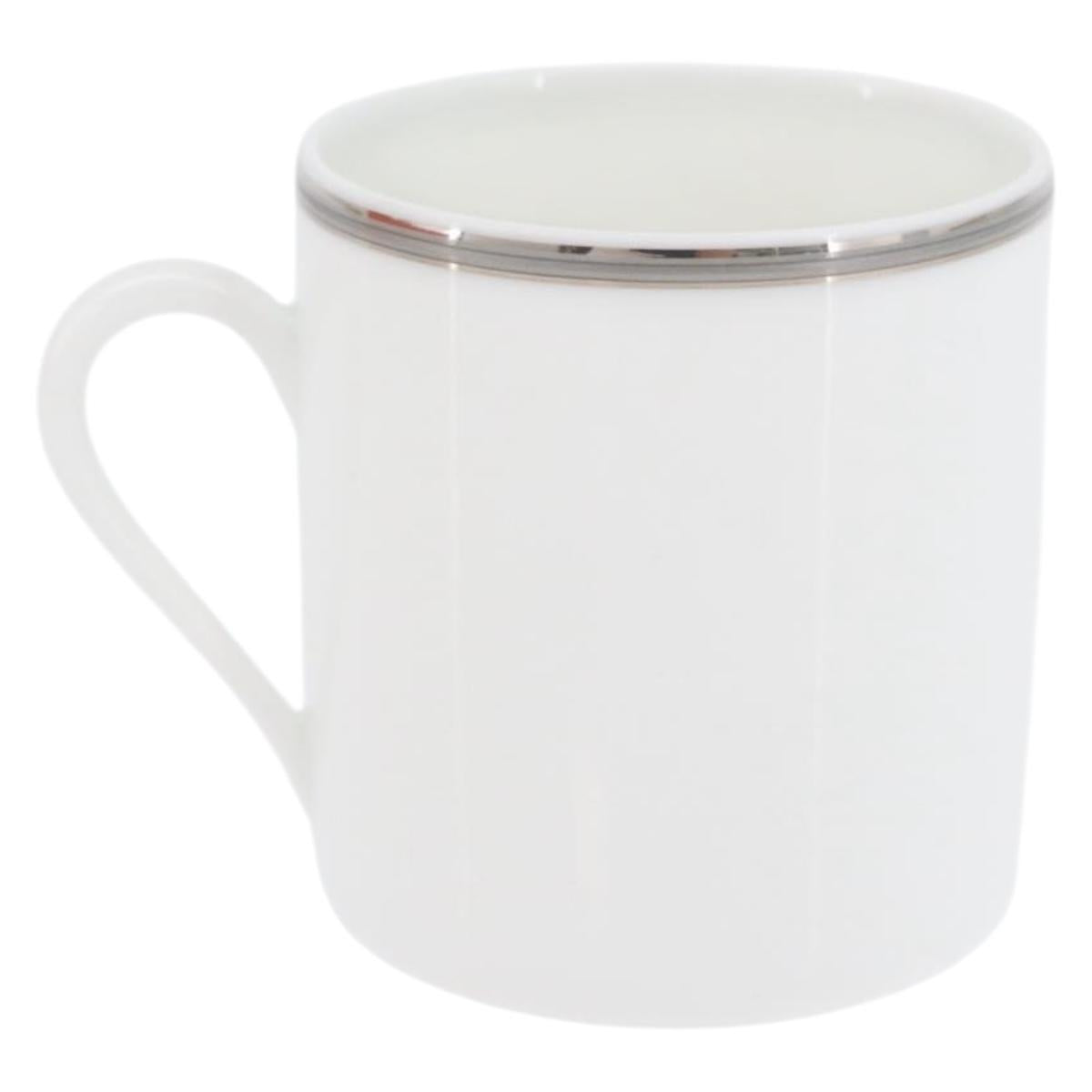 HERMES Schoendunkle Platinum Cup and Saucer Set of 2 Pottery Auth am10750SAV