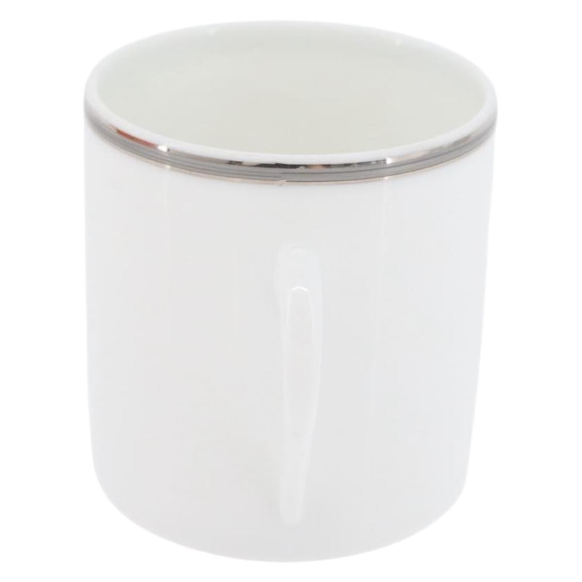 HERMES Schoendunkle Platinum Cup and Saucer Set of 2 Pottery Auth am10750SAV