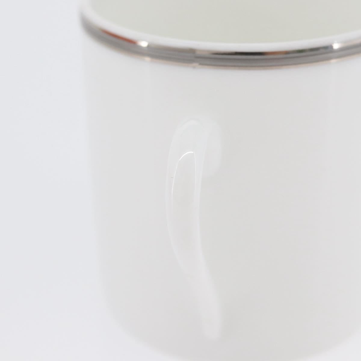 HERMES Schoendunkle Platinum Cup and Saucer Set of 2 Pottery Auth am10750SAV