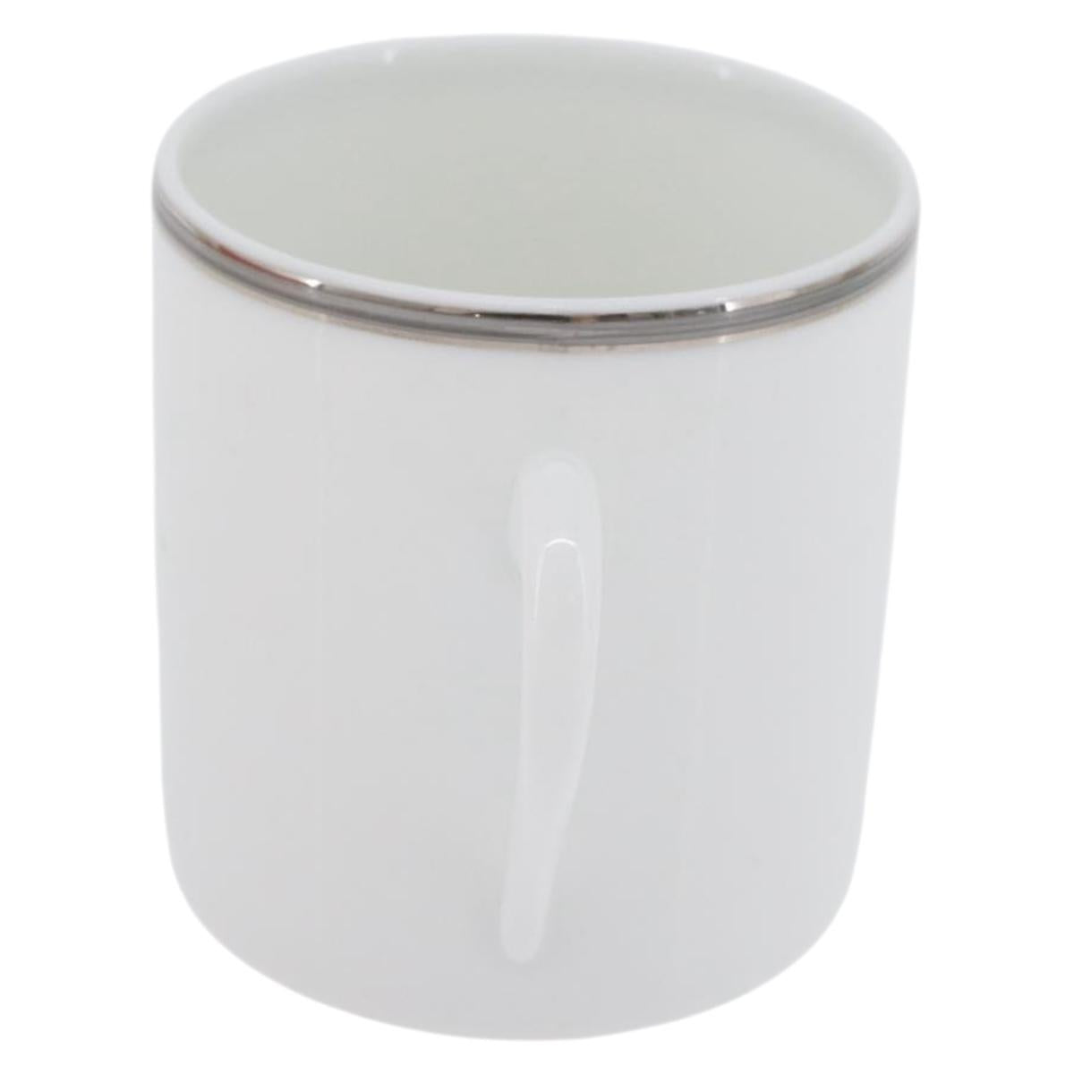 HERMES Schoendunkle Platinum Cup and Saucer Set of 2 Pottery Auth am10750SAV