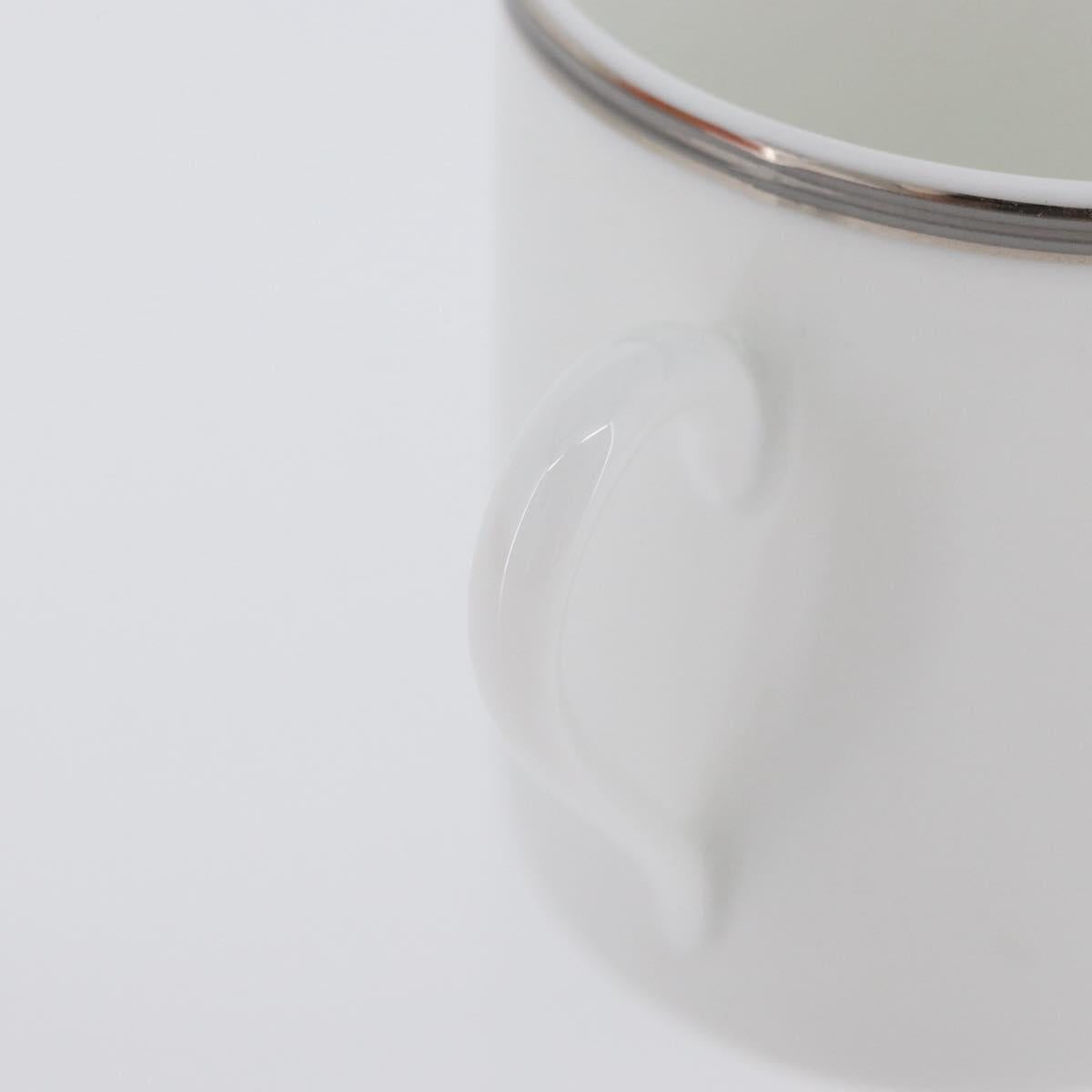 HERMES Schoendunkle Platinum Cup and Saucer Set of 2 Pottery Auth am10750SAV
