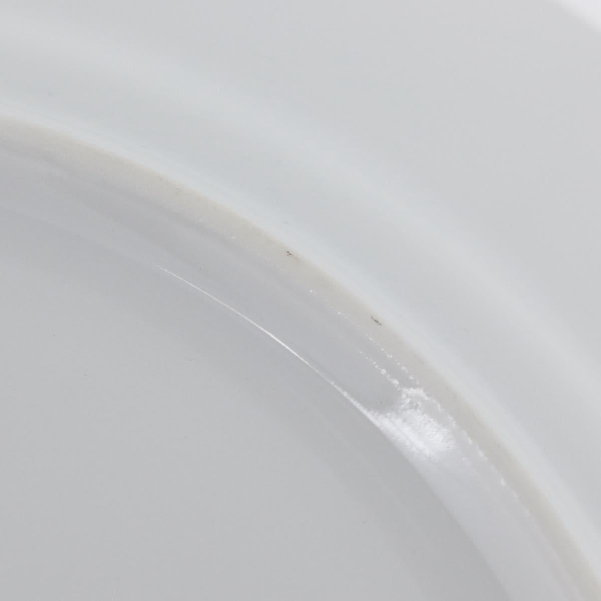 HERMES Africa Plate Pottery White Yellow Orange Auth am10758SAV