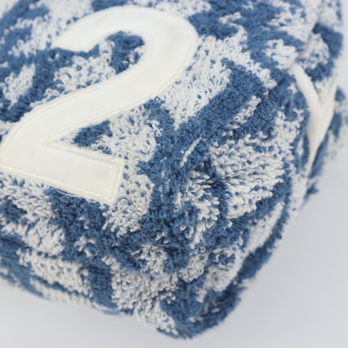 Christian Dior Trotter Canvas Hand Bag Pile Blue Auth am10761