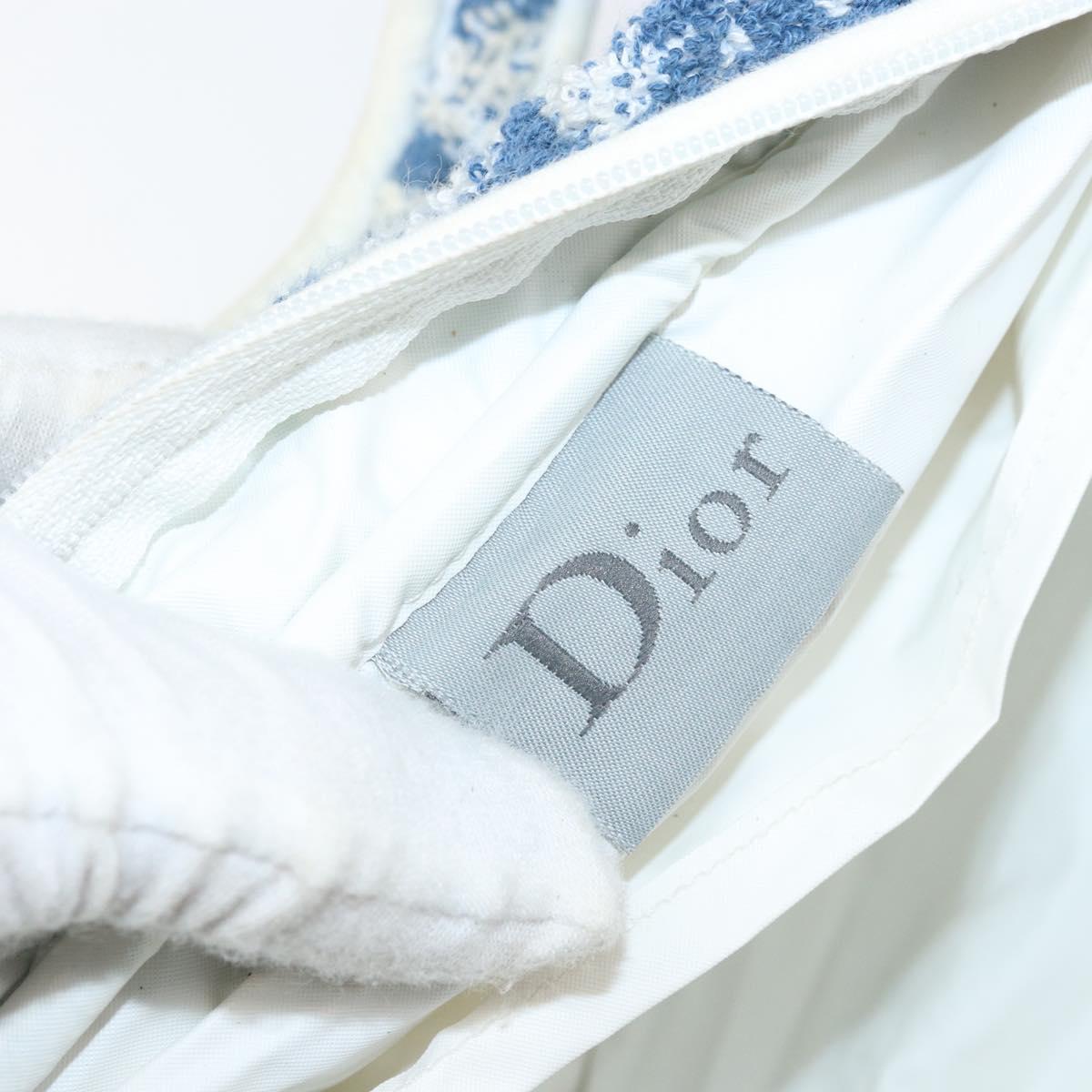 Christian Dior Trotter Canvas Hand Bag Pile Blue Auth am10761